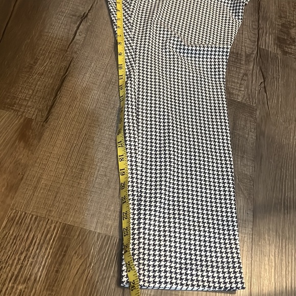 Lands' End womens sz large petite Blue & Ivory Herringbone Pull-on Waist Pants - Picture 3 of 7